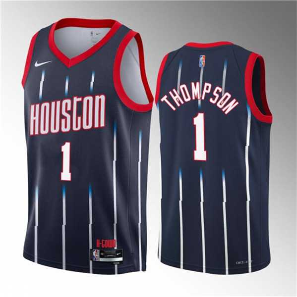 Mens Houston Rockets #1 Amen Thompson Navy 2023 Draft City Edition Stitched Basketball Jersey->houston rockets->NBA Jersey